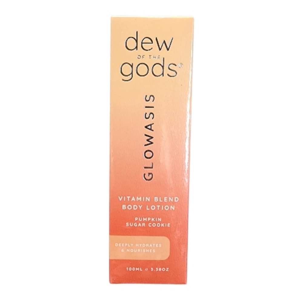 Dew of the Gods Glowasis Body Lotion Pumpkin Sugar Cookie 3.38 oz Full Size NIB